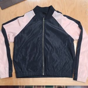 FREE PRESS szS pink varsity windbreaker good cond